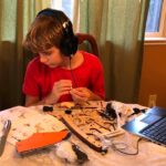 gifted creative maker with engineering project